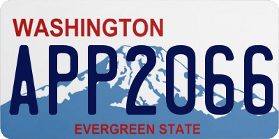 WA license plate APP2066
