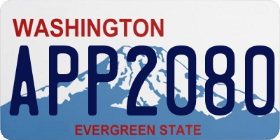 WA license plate APP2080