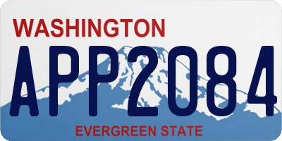WA license plate APP2084