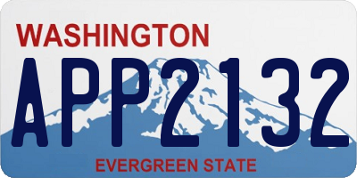 WA license plate APP2132