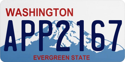 WA license plate APP2167
