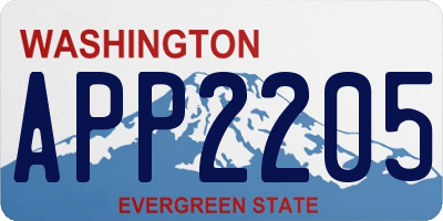 WA license plate APP2205