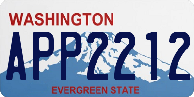WA license plate APP2212