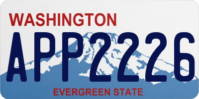 WA license plate APP2226