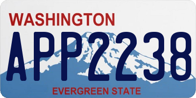 WA license plate APP2238