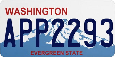 WA license plate APP2293