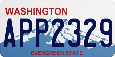 WA license plate APP2329