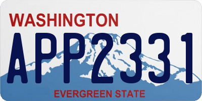 WA license plate APP2331