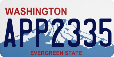 WA license plate APP2335