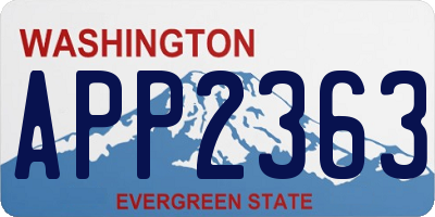 WA license plate APP2363