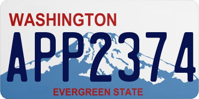 WA license plate APP2374