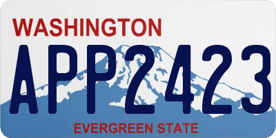 WA license plate APP2423