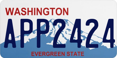 WA license plate APP2424