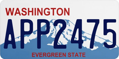 WA license plate APP2475