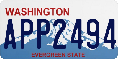 WA license plate APP2494