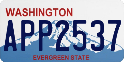 WA license plate APP2537