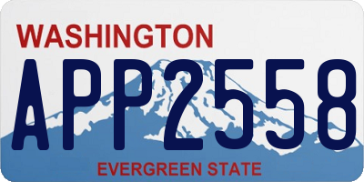 WA license plate APP2558