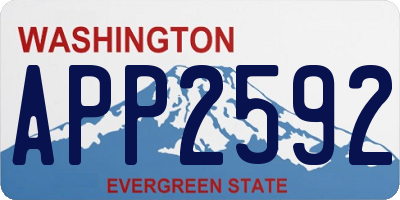 WA license plate APP2592