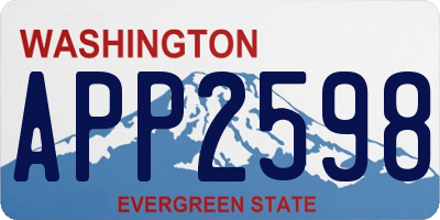WA license plate APP2598