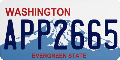 WA license plate APP2665