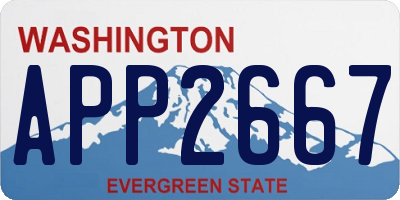 WA license plate APP2667