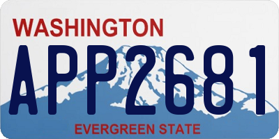 WA license plate APP2681
