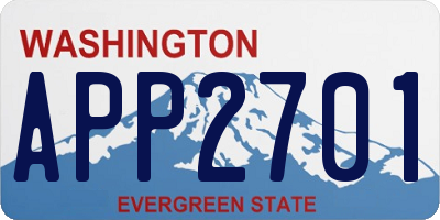 WA license plate APP2701