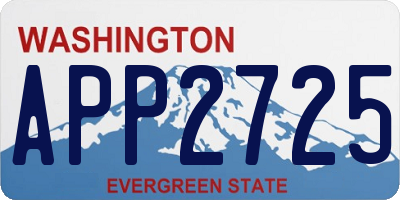 WA license plate APP2725