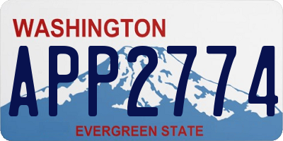 WA license plate APP2774