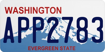 WA license plate APP2783