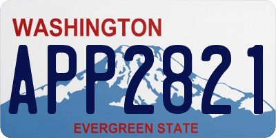 WA license plate APP2821