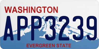 WA license plate APP3239