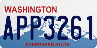 WA license plate APP3261