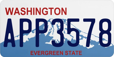 WA license plate APP3578