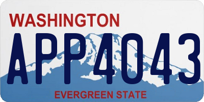 WA license plate APP4043
