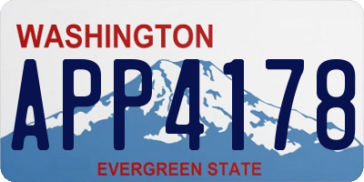 WA license plate APP4178