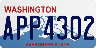 WA license plate APP4302