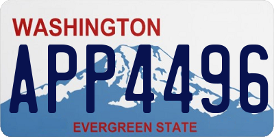 WA license plate APP4496