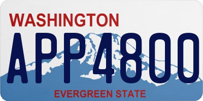 WA license plate APP4800