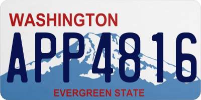 WA license plate APP4816