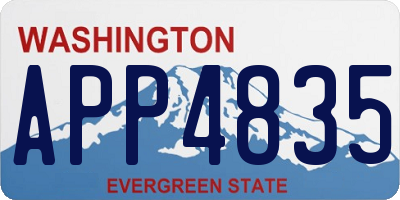WA license plate APP4835
