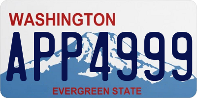 WA license plate APP4999