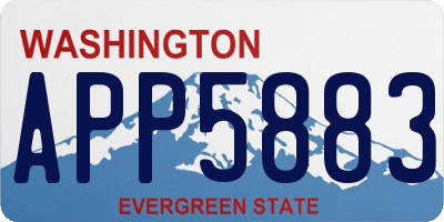 WA license plate APP5883