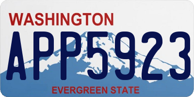 WA license plate APP5923