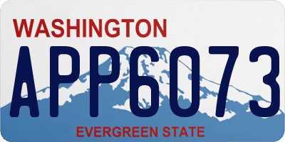 WA license plate APP6073