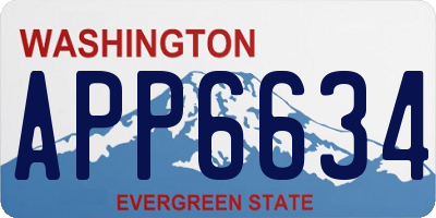 WA license plate APP6634