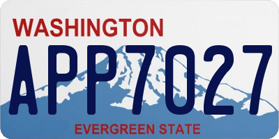 WA license plate APP7027