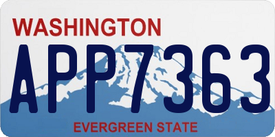 WA license plate APP7363