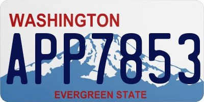 WA license plate APP7853