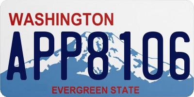 WA license plate APP8106
